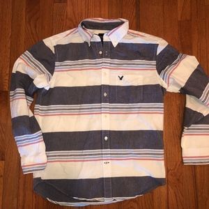 American Eagle Block Button Down
